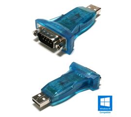  Адаптер Orient UAS-012, USB Am to RS232 DB9M (WCH CH340, поддерж.Win 8.x/10), крепеж разъема - гайки 