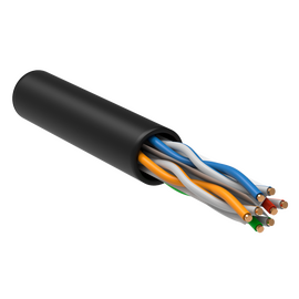  Кабель информационный ITK LC3-C604-139 U/UTP кат.6 4х2х23AWG solid LDPE черный (305м) 