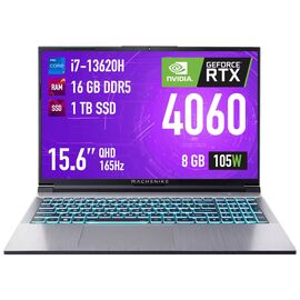  Ноутбук Machenike L15 Star 2K L (JJ00GA00FRU) 16" i7-13620H 10 ядер 16 Гб DDR5 1 Тб SSD M.2 Geforce RTX 4060 8 Гб No OS RusEng Серебро 2.3 кг 