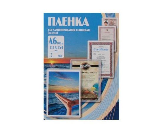 Пленка для ламинирования Office Kit 80мкм A6 (100шт) глянцевая PLP111*154/80 