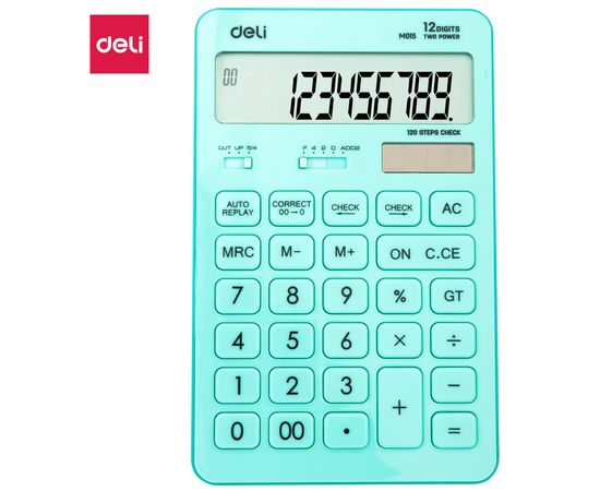  Калькулятор настольный Deli Touch EM01531 голубой 