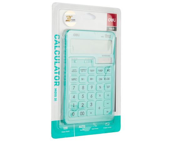  Калькулятор настольный Deli Touch EM01531 голубой 