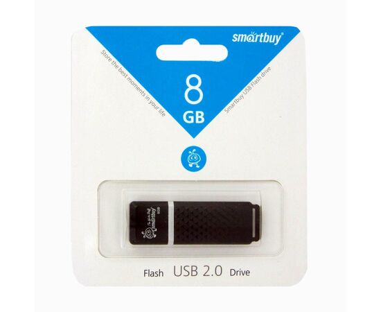  Флэш накопитель USB  8 Гб Smart Buy Quartz (black) 