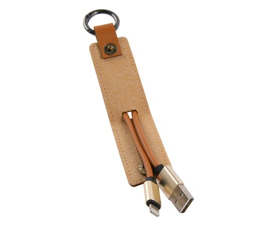  Кабель-брелок MB Mobility USB – Lightning, 25 см, коричневый 