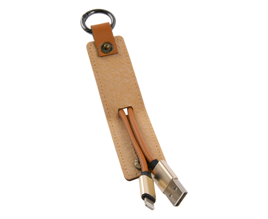  Кабель-брелок MB Mobility USB – Lightning, 25 см, коричневый 
