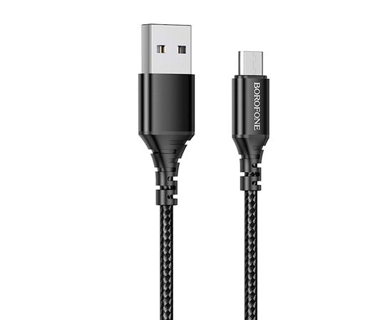  Кабель USB - micro USB Borofone BX54 Ultra bright, 100 см 2,4А (black) (133819) 