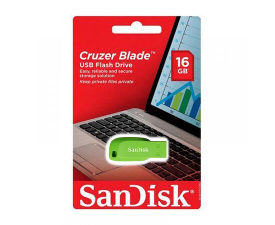  USB-флешка SanDisk CZ50 Cruzer Blade 16GB USB 2.0, Green (SDCZ50C-016G-B35GE) 