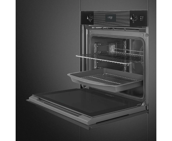  Духовой шкаф SMEG SO6101S2B3 Linea многофункциональный комбинированный с паром, 60см, 11 функций, стекло Deep Black чёрное 