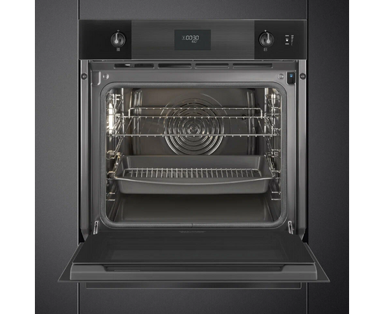  Духовой шкаф SMEG SO6101S2B3 Linea многофункциональный комбинированный с паром, 60см, 11 функций, стекло Deep Black чёрное 