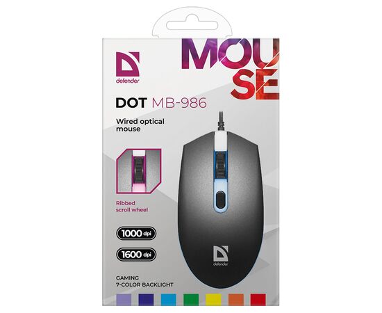  Мышь оптическая Defender Dot MB-986 (black) (220435) 