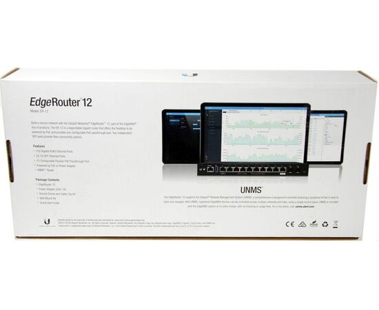  Роутер Ubiquiti ER-12-EU черный <ER-12-EU> 