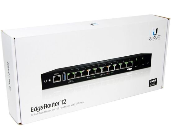  Роутер Ubiquiti ER-12-EU черный <ER-12-EU> 