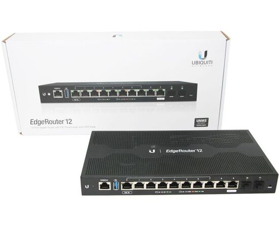  Роутер Ubiquiti ER-12-EU черный <ER-12-EU> 