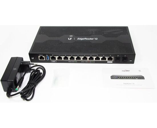  Роутер Ubiquiti ER-12-EU черный <ER-12-EU> 