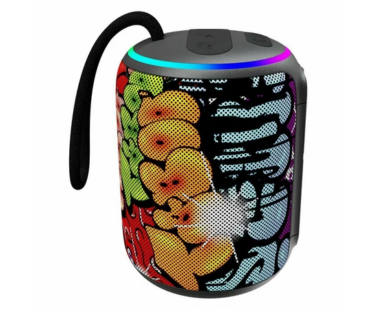  Perfeo Bluetooth-колонка "CASK" 6W, MP3 USB-TF, AUX, FM, HANDS FREE, TWS граффити 