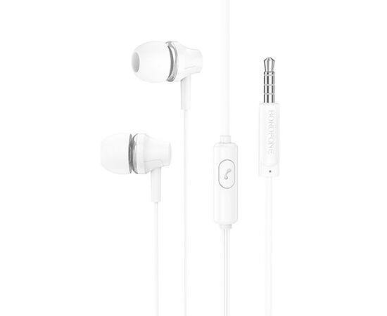  Проводные наушники с микрофоном внутриканальные Borofone BM74 Jack 3,5  (white) (217921) 