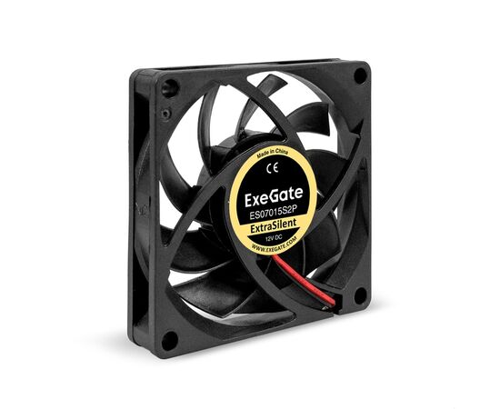  Вентилятор ExeGate ExtraSilent ES07015S2P EX295230RUS (70x70x15 мм, Sleeve bearing (подшипник скольжения), 2pin, 2000RPM, 18dBA) 