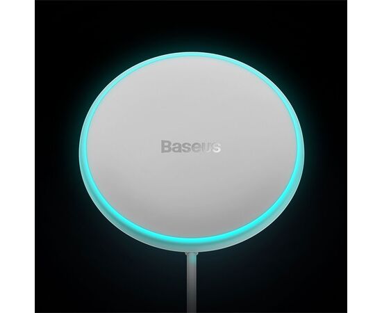  Автомобильный держатель BASEUS CW01 Magnetic + АЗУ USB, магнитный с беспроводной зарядкой, 40W, на воздуховод, белый 