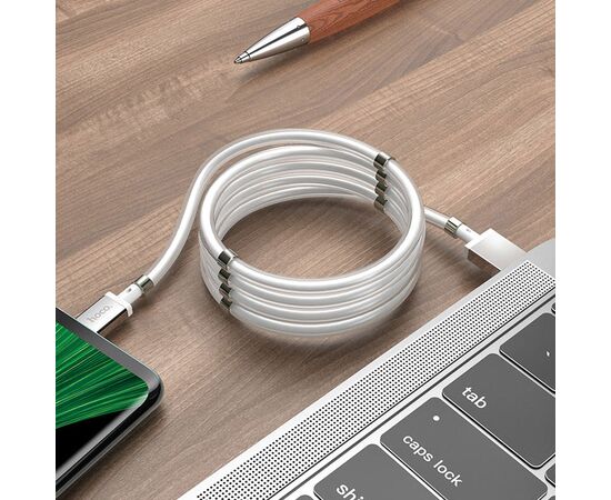 Кабель USB HOCO U91 Magic USB - MicroUSB, 2.4А, 1 м, белый 