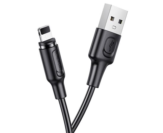  Кабель USB BOROFONE BX41 Amiable USB - Lightning магнитный, 2.4А, 1 м, черный 