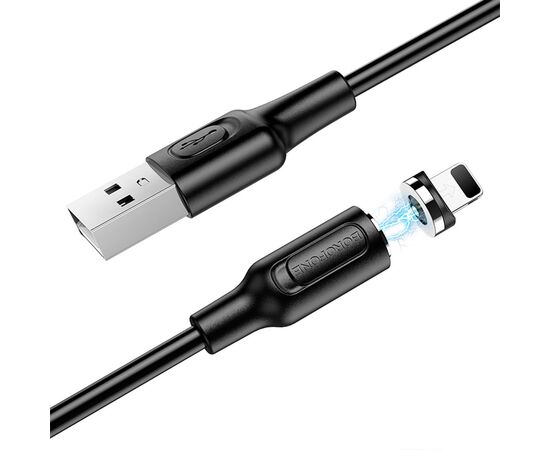  Кабель USB BOROFONE BX41 Amiable USB - Lightning магнитный, 2.4А, 1 м, черный 