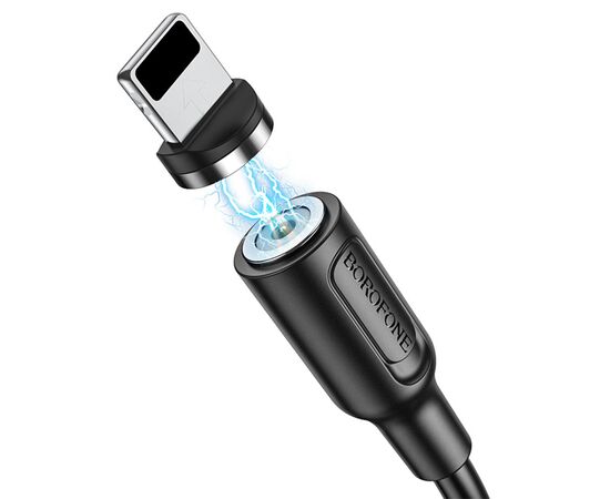  Кабель USB BOROFONE BX41 Amiable USB - Lightning магнитный, 2.4А, 1 м, черный 