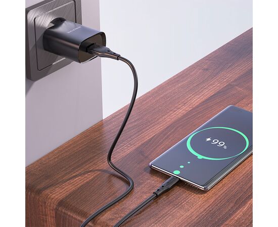  Сетевое зарядное устройство BOROFONE BN1 Innovative 1xUSB, 2.1A, черный 