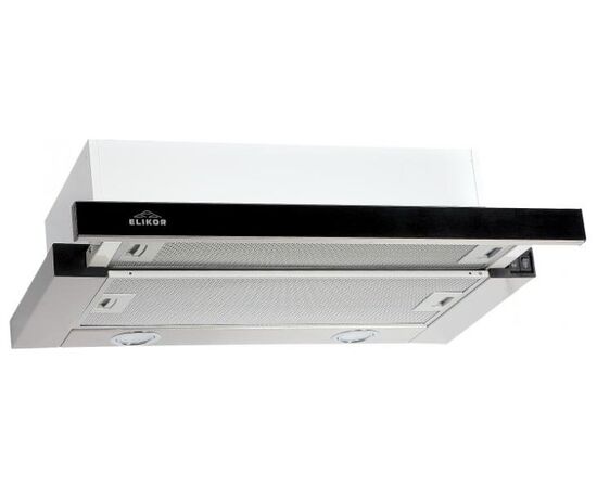  Вытяжка Elikor Интегра Glass 50Н-400-В2Д нерж сталь/стекло черное 