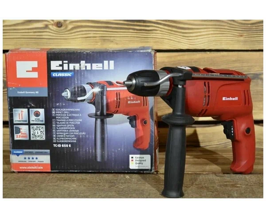  Дрель Einhell TC-ID 650 E (4258682) ударная 650Вт 
