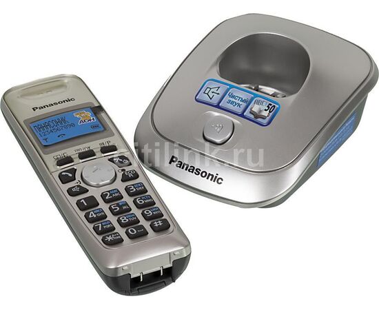  Радиотелефон Dect Panasonic KX-TG2511RUN платиновый/черный АОН 