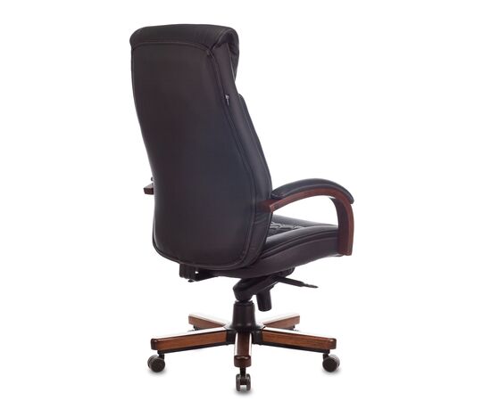  Кресло Бюрократ T-9924Walnut (T-9924Walnut/Black) кожа черный 