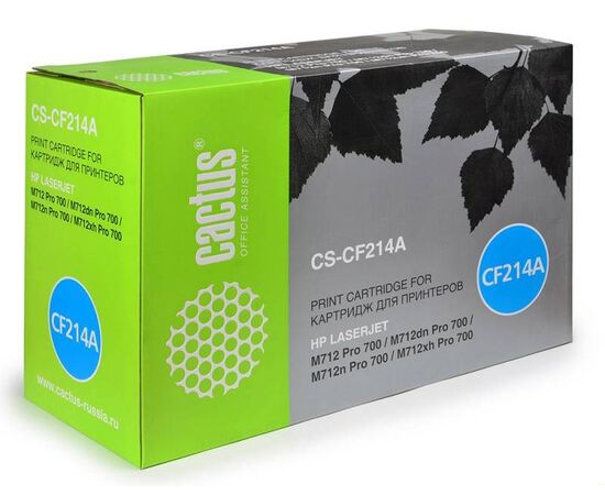  Тонер Картридж Cactus CS-CF214AR черный для LaserJet 700 MFP M712 (10000стр.) 