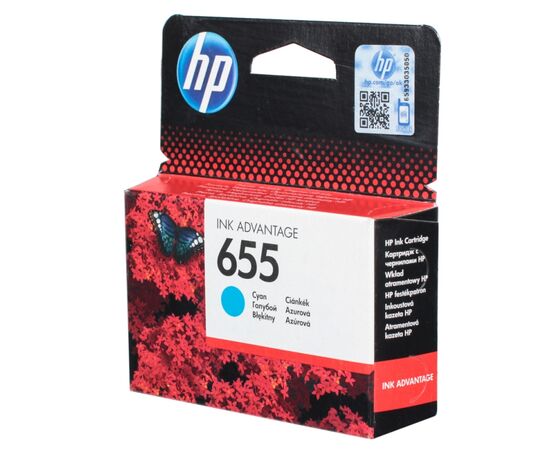  Картридж струйный HP 655 CZ110AE голубой (600стр.) для HP DJ IA 3525/4615/4625/5525/6525 