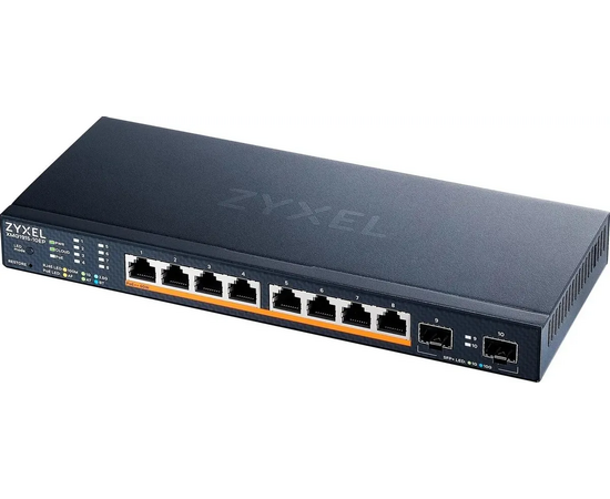  Коммутатор Zyxel XMG1915-10EP-EU0101F (L2+) 8x2.5Гбит/с 2SFP+ 8PoE++ 130W управляемый 