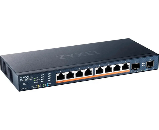  Коммутатор Zyxel XMG1915-10EP-EU0101F (L2+) 8x2.5Гбит/с 2SFP+ 8PoE++ 130W управляемый 