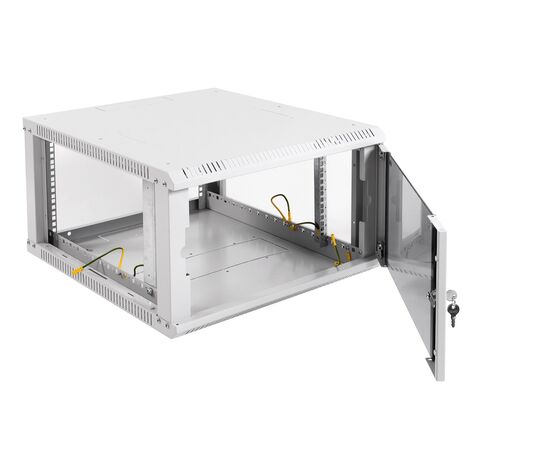  Шкаф коммутационный ЦМО ШРН-ЭКОНОМ ШРН-Э-6.500-9005 настенный 6U 600x520мм пер.дв.стекл черный 