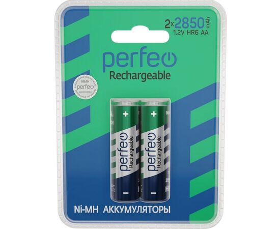  Аккумулятор Perfeo AA2850mAh/2BL  Пластик 