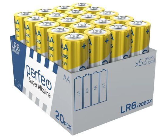  Батарейка Perfeo LR6/20BOX Super Alkaline 