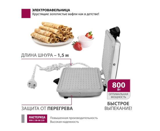  Вафельница Мастерица WM-2 ЭВ-0,8/220 