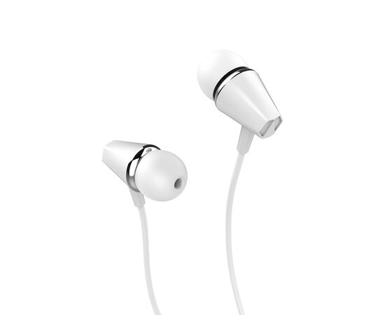  Наушники вакуумные AUX разъём с МК без рег.громкости длина 1.2м Hoco M34 Honor (White) 