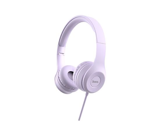  Наушники полноразмерные HOCO W21 Graceful charm wire control. (Purple) 