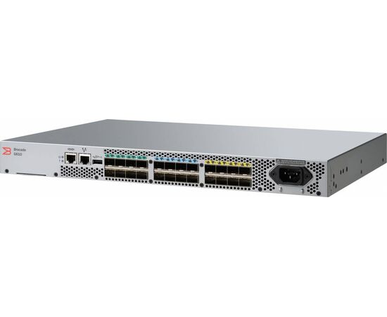 Коммутатор Brocade G610 (BR-G610-8-16G-0-CR) 24-port FC Switch, 8-port licensed, 8x 16Gb SWL SFP+, 1 PS, FOS Notupgradable 