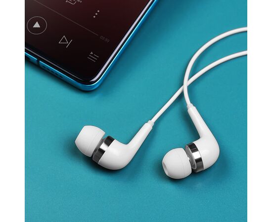  Наушники вакуумные для AUX разъема с микрофоном  длина 1.2м Borofone BM39 (White) 