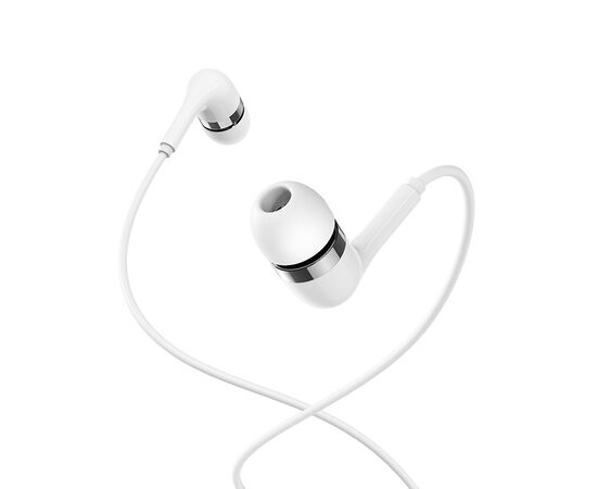  Наушники вакуумные для AUX разъема с микрофоном  длина 1.2м Borofone BM39 (White) 