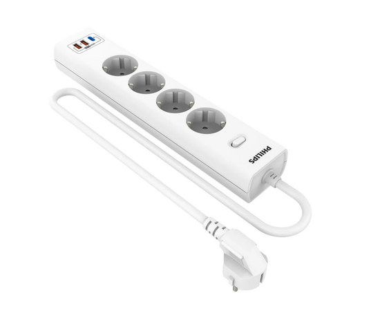  Сетевой фильтр Philips CHP8246WB/51 3м, 4 розетки белый (коробка) 