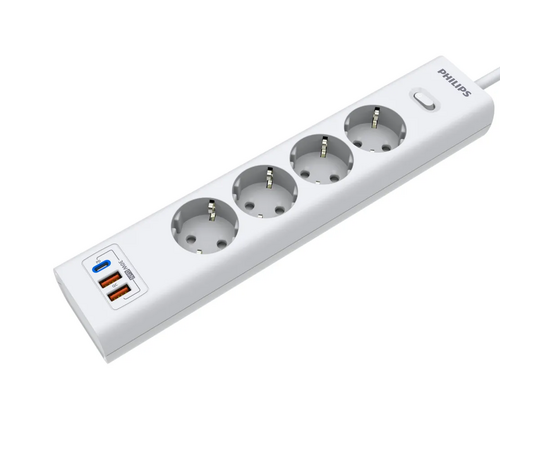  Сетевой фильтр Philips CHP8246WB/51 3м, 4 розетки белый (коробка) 