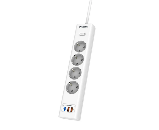  Сетевой фильтр Philips CHP8246WB/51 3м, 4 розетки белый (коробка) 
