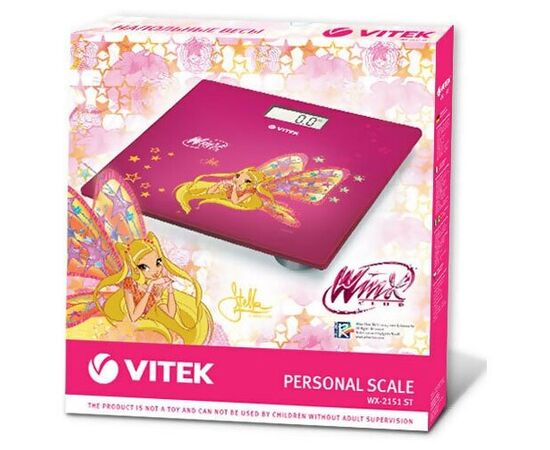  Напольные весы Vitek WX-2151, до 180кг, розовый 