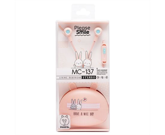  Проводные наушники внутриканальные - MC-137 Jack 3,5  (peach) (211670) 