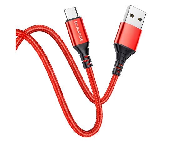  Дата-кабель BOROFONE BX54 Ultra bright micro 1м (красный) 